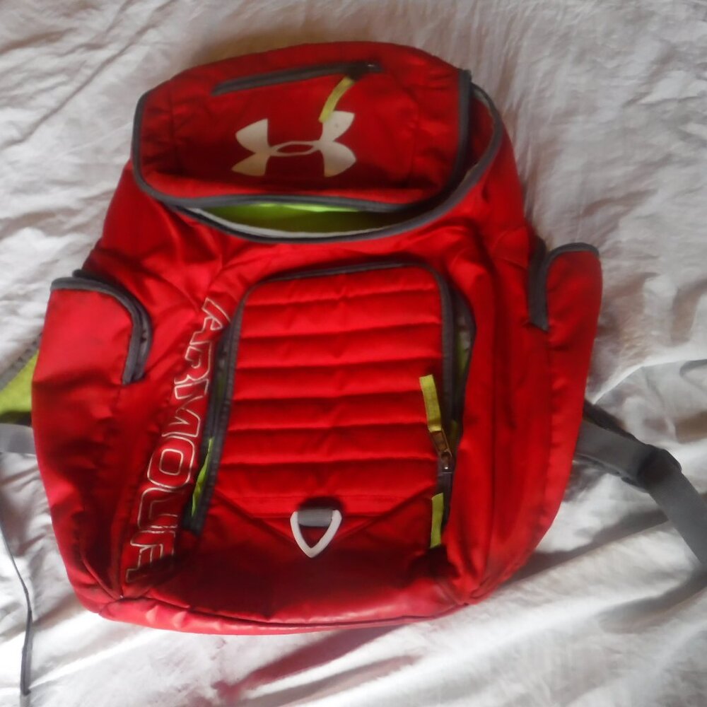 Under Armour Red BackPack pre Owned